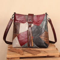 Borsa a tracolla in pelle con frange modello Meti Offerta Lancio