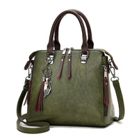 Borsa a mano e tracolla vintage serie linear da donna in similpelle Modello Cristina serie economica