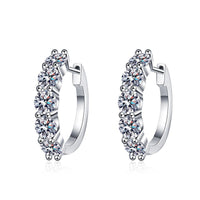 Orecchini da donna in argento sterling con diamante singolo e moissanite 3KARATI 4 MM