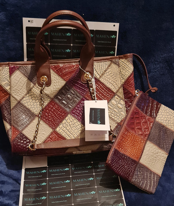 Borsa in vera pelle, leggera, di lusso, di alta qualità modello althea Fantastica Offerta