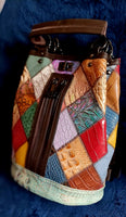 Zaino in pelle da donna in stile etnico modello Igea BELLISSIMO CM.27x32x15