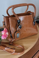 Borse da donna di lusso cerata vintage ECOPELLE MODELLO ELISEA