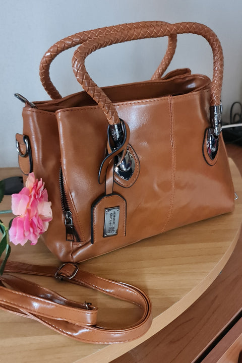 Borse da donna di lusso cerata vintage ECOPELLE MODELLO ELISEA