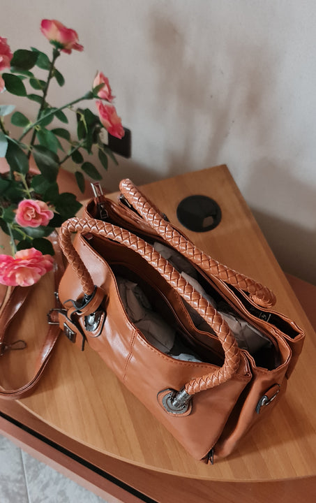 Borse da donna di lusso cerata vintage ECOPELLE MODELLO ELISEA