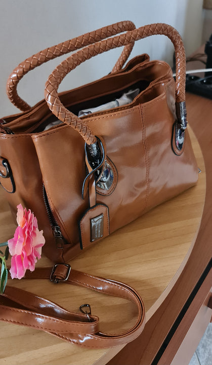 Borse da donna di lusso cerata vintage ECOPELLE MODELLO ELISEA