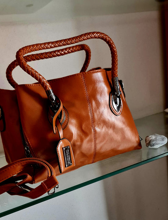 Borse da donna di lusso cerata vintage ECOPELLE MODELLO ELISEA