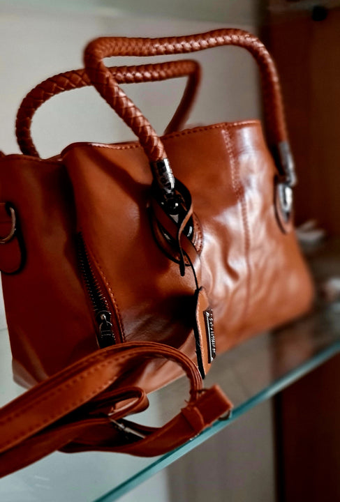 Borse da donna di lusso cerata vintage ECOPELLE MODELLO ELISEA