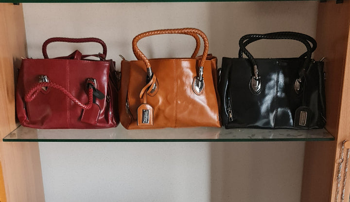 Borse da donna di lusso cerata vintage ECOPELLE MODELLO ELISEA