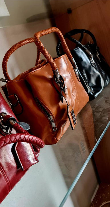 Borse da donna di lusso cerata vintage ECOPELLE MODELLO ELISEA