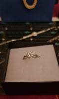 Anello regolabile in argento S925 con moissanite 2 carati con certificato Gra moissanite diamante
