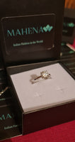 Anello regolabile in argento S925 con moissanite 2 carati con certificato Gra moissanite diamante