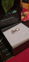 Anello regolabile in argento S925 con moissanite 2 carati con certificato Gra moissanite diamante