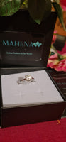 Anello regolabile in argento S925 con moissanite 2 carati con certificato Gra moissanite diamante