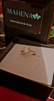 Anello regolabile in argento S925 con moissanite 2 carati con certificato Gra moissanite diamante