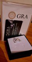Anello regolabile in argento S925 con moissanite 2 carati con certificato Gra moissanite diamante
