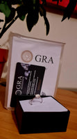 Anello regolabile in argento S925 con moissanite 2 carati con certificato Gra moissanite diamante