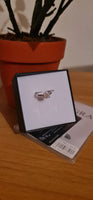 Anello regolabile in argento S925 con moissanite 2 carati con certificato Gra moissanite diamante