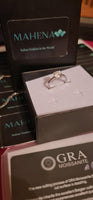 Anello regolabile in argento S925 con moissanite 2 carati con certificato Gra moissanite diamante