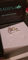 Anello regolabile in argento S925 con moissanite 2 carati con certificato Gra moissanite diamante
