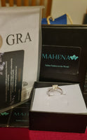 Anello regolabile in argento S925 con moissanite 2 carati con certificato Gra moissanite diamante