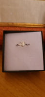 Anello regolabile in argento S925 con moissanite 2 carati con certificato Gra moissanite diamante