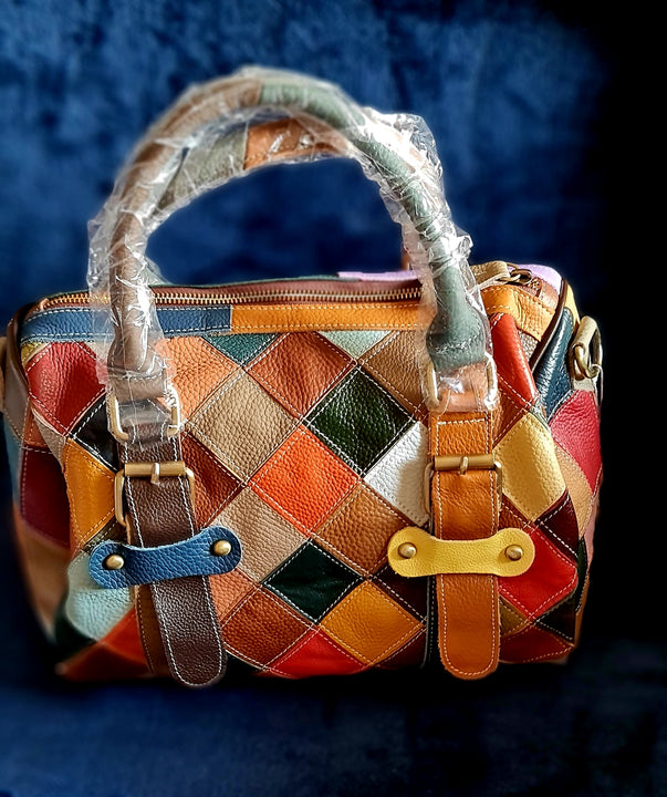 Borse da donna in pelle di vacchetta alla moda MULTICOLOR