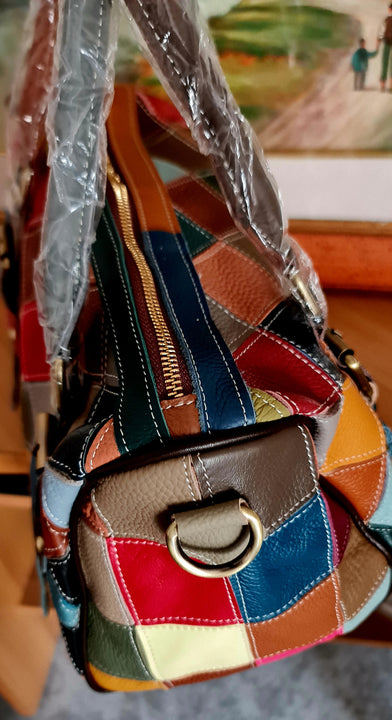 Borse da donna in pelle di vacchetta alla moda MULTICOLOR