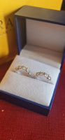 Orecchini da donna in argento sterling con diamante singolo e moissanite 3KARATI 4 MM