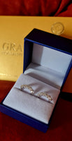 Orecchini da donna in argento sterling con diamante singolo e moissanite 3KARATI 4 MM