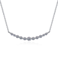 Collana in argento sterling S925 con moissanite, leggera, di lusso, di alta qualità, 1.1 carati, colore D