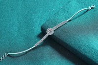 Braccialetto con perle di moissanite intarsiate a mano in argento sterling S925 con motivo cielo stellato Consegna immediata