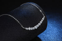 Collana in argento sterling S925 con moissanite, leggera, di lusso, di alta qualità, 1.1 carati, colore D