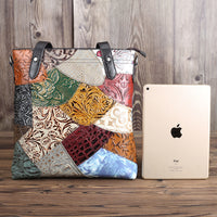 Borsa da donna in pelle con cuciture alla moda, borsa monospalla verticale modello Vesta