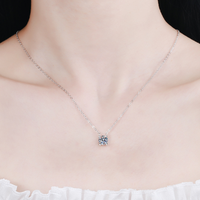 Collana in moissanite in argento sterling S925 modello 2 carati FANTASTICA consegna immediata