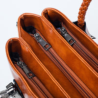 Borse da donna di lusso cerata vintage ECOPELLE MODELLO ELISEA