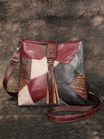 Borsa a tracolla in pelle con frange modello Meti Offerta Lancio