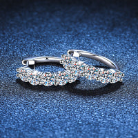 Orecchini da donna in argento sterling con diamante singolo e moissanite 3KARATI 4 MM
