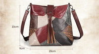 Borsa a tracolla in pelle con frange modello Meti Offerta Lancio