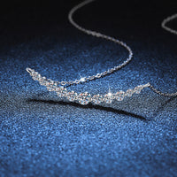 Collana in argento sterling S925 con moissanite, leggera, di lusso, di alta qualità, 1.1 carati, colore D