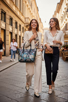 Borsa da donna in stile etnico, primo strato, in pelle di vacchetta modello ebe