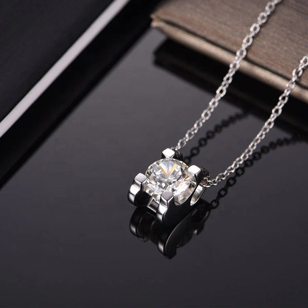 Collana in moissanite in argento sterling S925 modello 2 carati FANTASTICA consegna immediata