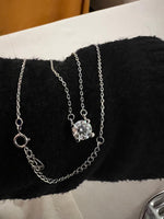 Collana in moissanite in argento sterling S925 modello 2 carati FANTASTICA consegna immediata