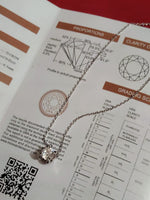 Collana in moissanite in argento sterling S925 modello 2 carati FANTASTICA consegna immediata