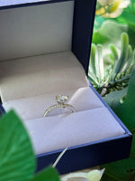 Anello in argento sterling 925 con corona da principessa e moissanite da 1 carato autoregolabile FANTASTICO