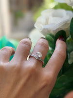 Anello in argento sterling 925 con corona da principessa e moissanite da 1 carato autoregolabile FANTASTICO