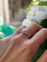 Anello in argento sterling 925 con corona da principessa e moissanite da 1 carato autoregolabile FANTASTICO