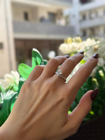 Anello in argento sterling 925 con corona da principessa e moissanite da 1 carato autoregolabile FANTASTICO