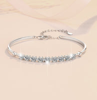 Bracciale da donna in argento sterling S925 con moissanite