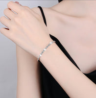 Bracciale da donna in argento sterling S925 con moissanite