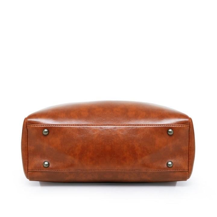 Borsa a secchiello sub-diagonale di grande capacità 4 in 1 borsa da donna retrò modello nilla nero marrone wine red MAHENA ECONOMY